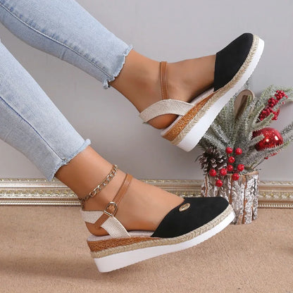 Sandalias ComfyChic Estilo elegante. Plataforma ligera.